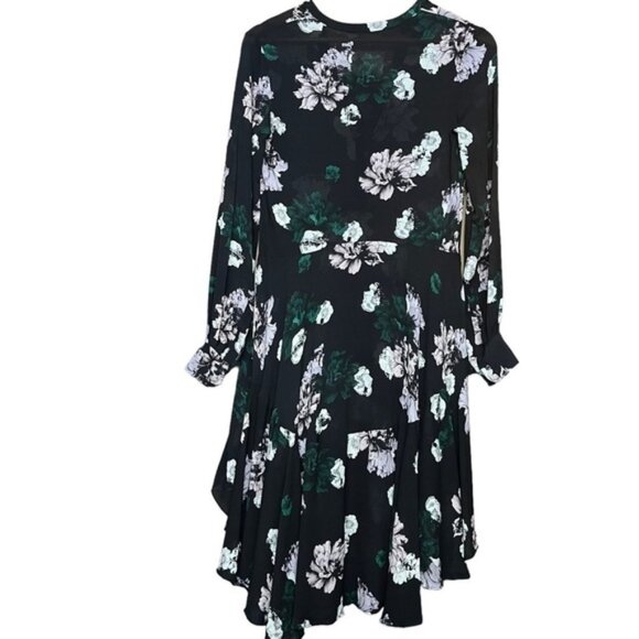A.L.C. Floral V-Neck Silk Dress Women Size 2 - Picture 3 of 6